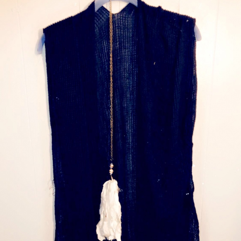 Black cardigan